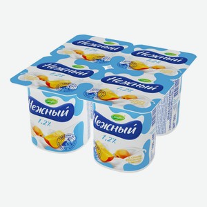 Йогуртный продукт Нежный с соком абрикоса и манго 1,2% БЗМЖ 100 г