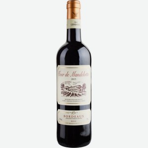 Вино Tour de Mandelotte Bordeaux красное сухое 12,5 % алк., Франция, 0,75 л