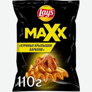 Чипсы картофельные рифленые Lay s Max Куриные крылышки Барбекю, 110 г