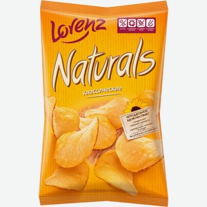 Чипсы NATURALS Lorenz картофельные классические с солью, Россия, 100 г