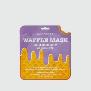 Противовоспалительная вафельная маска для лица с экстрактом черники и полыни KOCOSTAR Waffle Mask Blueberry 1 шт
