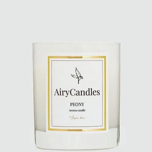 AIRYCANDLES Свеча ароматическая PEONY White Edition с деревянным фитилем
