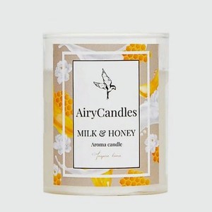 AIRYCANDLES Свеча ароматическая MILK & HONEY с деревянным фитилем