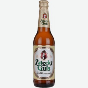 Пиво Zatecky Gus светлое нефильтрованное 4,8 % алк., Россия, 0,45 л