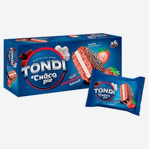 Кондитерское изделие «Яшкино» Tondi choco Pie клубничное, 180 г