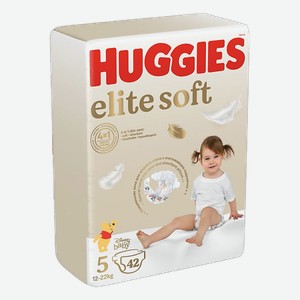 Подгузники Huggies Elite Soft 5 12-22кг 42шт в пачке