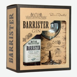 Джин Barrister Dry + бокал в подарочной упаковке, 0.7л
