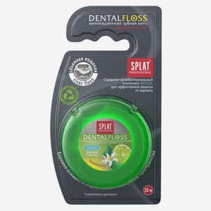 Зубная нить Splat Dental Floss с ароматом бергамота и лайма, 30 мл
