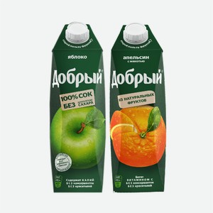 Сок/Напиток/Нектар ДОБРЫЙ в ассортименте 1л
