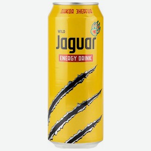 Напиток энергетический Jaguar Wild со вкусом тропических фруктов 0.5 л, банка