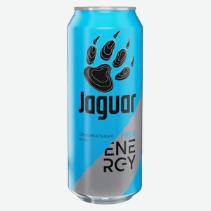 Энергетический напиток Jaguar Free 0.5 литра, ж/б