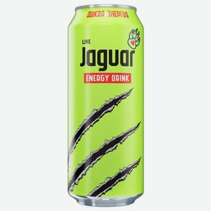 Jaguar Live Безалкогольный энергетический напиток с травяным вкусом банка 0,5л