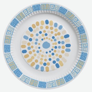 Набор одноразовых тарелок Nd play Мозаика бумага, d 180 мм, 6 шт