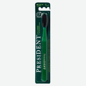 Зубная щетка President Classic средней жесткости, 1 шт