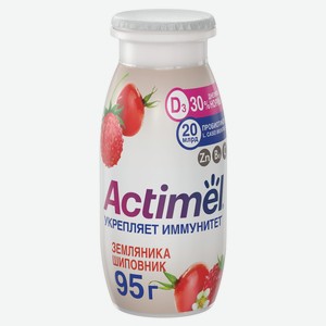 Напиток фруктовый Актимель земляника-шиповник 1.5%, 95г