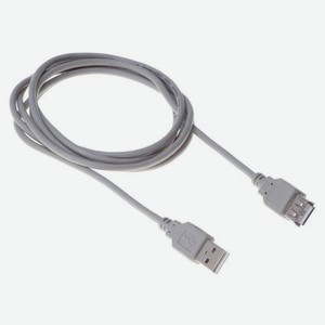 Кабель USB2.0 Buro USB A(m) - USB A(f), 1.8м, блистер, серый [bhp ret usb_af18]