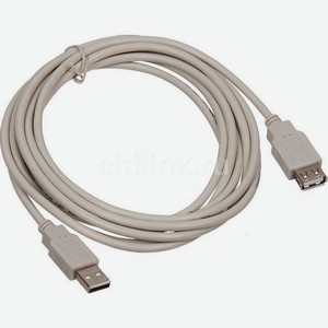 Кабель-удлинитель USB2.0 Buro USB A(m) - USB A(f), 3м [usb2.0-am/af-3]