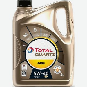 Моторное масло TOTAL Quartz 9000, 5W-40, 4л, синтетическое [10950501]