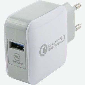 Сетевое зарядное устройство Redline NQC-4, USB, 2.4A, белый [ут000016519]