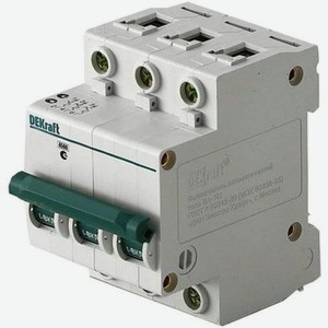 Выключатель автоматический DEKraft 11083DEK 50A тип C 4.5kA AC 3П 400В 3мод белый (упак.:1шт)