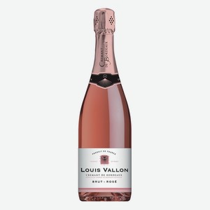 Вино игристое Louis Vallon розовое брют, 0.75л