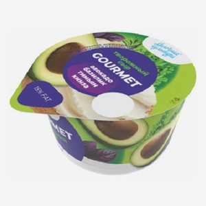 Сыр творожный Молочная Культура Gourmet авокадо-базилик-тимьян-кинза 15% 130 г