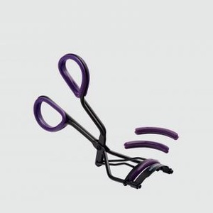 Щипчики для завивки ресниц чёрные BASICARE Eyelash Curler With Purple Rubber Handle 1 шт