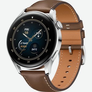 Смарт-часы Huawei Watch 3 Galileo-L21E, 1.43 , серебристый / коричневый [55026813]