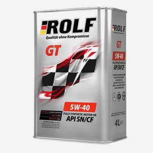 Масло моторное ROLF GT 5W-40 SN/CF синтетическое, 4 л