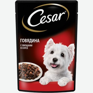 Корм д/взр.собак CESAR всех пород с говядиной и овощами, Россия, 85 г