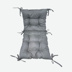 Подушка на стул со спинкой 105x45 см, цвет серый, микрофибра