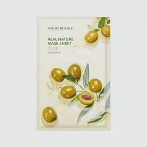 Тканевая маска для лица с экстрактом оливы NATURE REPUBLIC Real Nature Mask Sheet Olive 1 шт
