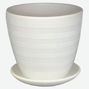 Горшок керамический «Композит» Лента-А белый, 12 см