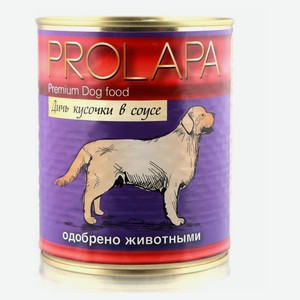 Корм консервированный для собак Prolapa Premium дичь кусочки в соусе, 850 г