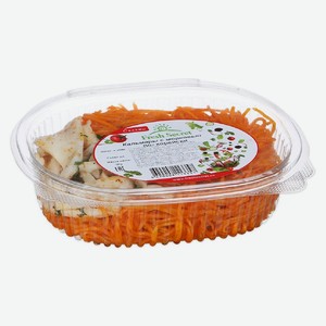 Салат Fresh Secret Кальмары с морковью по-корейски, 140 г
