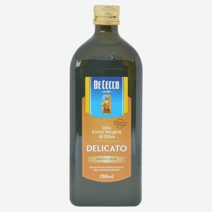 Масло оливковое De Cecco Delicato E.V. нерафинированное, 750 мл