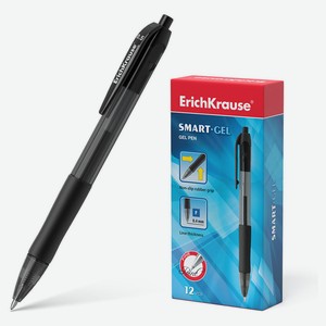 Ручка гелевая автоматическая ErichKrause Smart-Gel черная, 1 шт