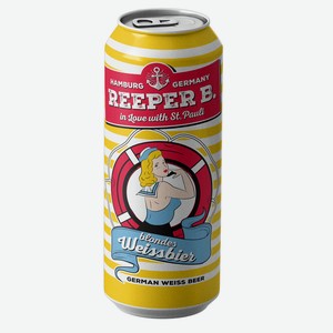Пиво Reeper B Weissbier светлое нефильтрованное 5,4%, 500 мл