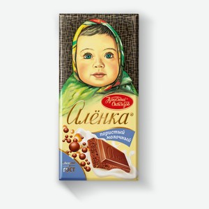 Шоколад «Аленка» молочный пористый, 95 г