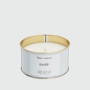 Свеча FLAME MOSCOW White Metal Candle Marie 310 мл