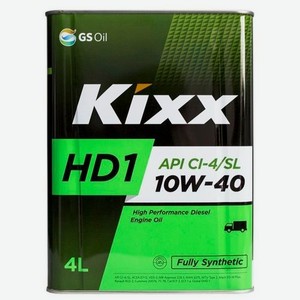 Моторное масло KIXX HD1, 10W-40, 4л, синтетическое [l206144te1]