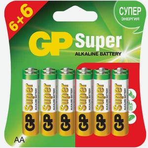 Батарейки GP Super LR6 AA, 12шт Китай