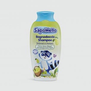 Средство для купания и мытья головы  Груша  SAPONELLO Bodywash & Shampoo Pear 400 мл