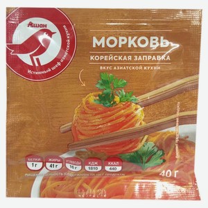 Заправка для салата АШАН Красная птица морковь по-корейски, 40 г