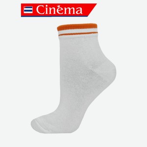 Носки женские Cinema 107-1-30ЛС белый оранжевый, размер 23