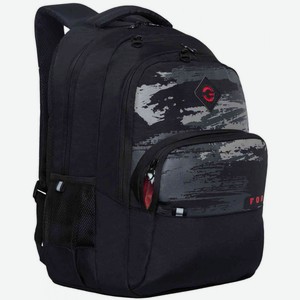 Рюкзак мужской Grizzly для подростка цвет: чёрный/серый, 32×45×23 см