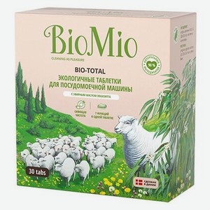Таблетки для посудомоечных машин BioMio Bio-Total с эфирным маслом эвкалипта 30 шт., 273 г