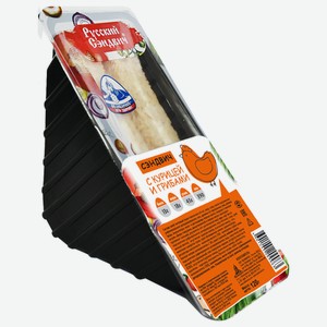 Сэндвич Русский Сэндвич с курицей и грибами, 120 г