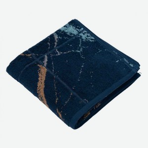 Полотенце махровое DM текстиль Cleanelly Azure цвет: синий/тёмно-жёлтый, 50×90 см
