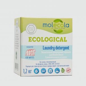 Экологичный стиральный порошок для белого белья MOLECOLA С Растительными Энзимами 1200 гр
